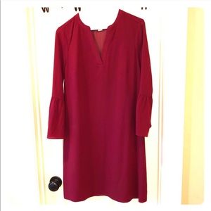 J crew Maroon Bell Sleeve Dress
